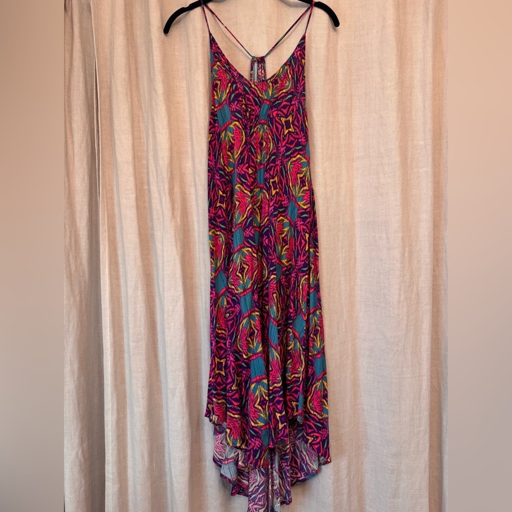 ASTR the Label Blue Purple Geometric High-Low Midi Dress - Similar to Size XS/S
